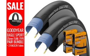 2 x Eagle Sport TT 25-622 | 700x25c with Race 28 tubes