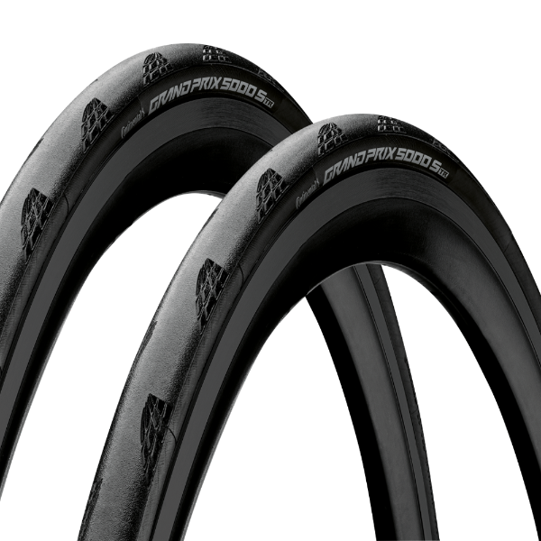 2 x Grand Prix 5000S TR Black 700x25 | 25-622
